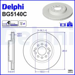 DELPHI Disc frana DELPHI BG5140C (BG5140C)