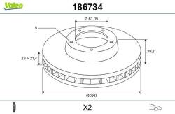 VALEO Disc frana VALEO 186734 (186734)