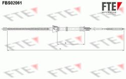 FTE Cablu, frana de parcare FTE 9250063 (9250063)
