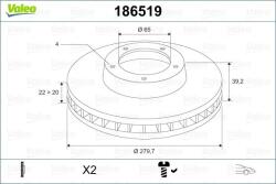 VALEO Disc frana VALEO 186519 (186519)
