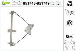 VALEO Mecanism actionare geam VALEO 851748 (851748)