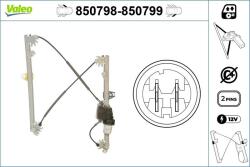VALEO Mecanism actionare geam VALEO 850798 (850798)