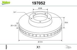 VALEO Disc frana VALEO 197052 (197052)