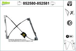 VALEO Mecanism actionare geam VALEO 852580 (852580)