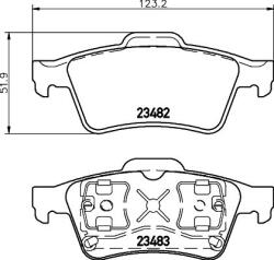 Hella-pagid set placute frana, frana disc HELLA-PAGID 8DB 355 009-121 (8DB 355 009-121)