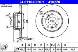 ATE Disc frana ATE 24.0110-0220.1 (24.0110-0220.1)