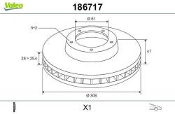 VALEO Disc frana VALEO 186717 (186717)