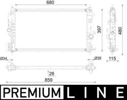 MAHLE Radiator, racire motor MAHLE BEHR *** PREMIUM LINE *** CR 1697 000P (CR 1697 000P)