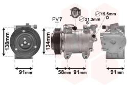 VAN WEZEL Compresor, climatizare VAN WEZEL 1300K344 (1300K344)
