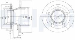 DELPHI Disc frana DELPHI BG2494 (BG2494)