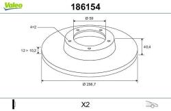 VALEO Disc frana VALEO 186154 (186154)
