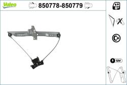 VALEO Mecanism actionare geam VALEO 850779 (850779)