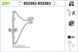 VALEO Mecanism actionare geam VALEO 852582 (852582)