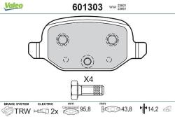 VALEO set placute frana, frana disc VALEO 601303 (601303)