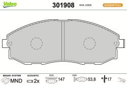 VALEO set placute frana, frana disc VALEO FIRST 301908 (301908)