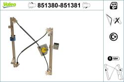 VALEO Mecanism actionare geam VALEO 851380 (851380)