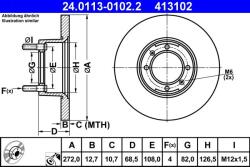 ATE Disc frana ATE 24.0113-0102.2 (24.0113-0102.2)