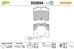 VALEO set placute frana, frana disc VALEO 302694 (302694)