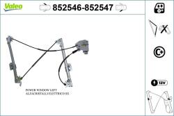 VALEO Mecanism actionare geam VALEO 852547 (852547)