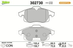 VALEO set placute frana, frana disc VALEO 302730 (302730)