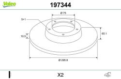 VALEO Disc frana VALEO 197344 (197344)