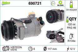 VALEO Compresor, climatizare VALEO RE-GEN REMANUFACTURED 690721 (690721)