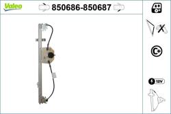 VALEO Mecanism actionare geam VALEO 850686 (850686)