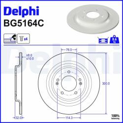 DELPHI Disc frana DELPHI BG5164C (BG5164C) - automobilus