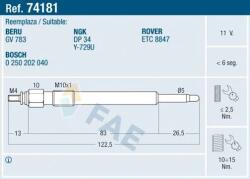 FAE Bujie incandescenta FAE 74181 (74181)