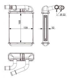 MAHLE Schimbător de căldură, încălzire habitaclu MAHLE BEHR AH 346 000S (AH 346 000S)