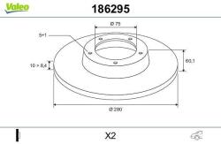 VALEO Disc frana VALEO 186295 (186295)