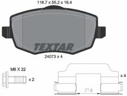 TEXTAR set placute frana, frana disc TEXTAR 2407301 (2407301)