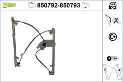 VALEO Mecanism actionare geam VALEO 850793 (850793)