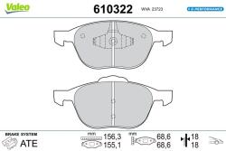 VALEO set placute frana, frana disc VALEO 610322 (610322)