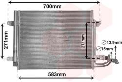 VAN WEZEL Condensator, climatizare VAN WEZEL 58005211 (58005211)