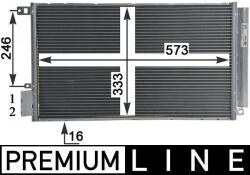 MAHLE Condensator, climatizare MAHLE BEHR *** PREMIUM LINE *** AC 633 000P (AC 633 000P)