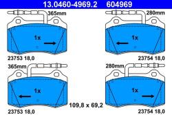 ATE set placute frana, frana disc ATE 13.0460-4969.2 (13.0460-4969.2)