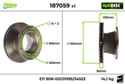 VALEO Disc frana VALEO 187059 (187059) - automobilus