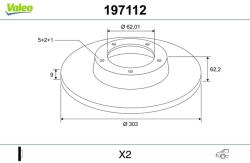 VALEO Disc frana VALEO 197112 (197112)