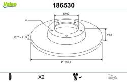 VALEO Disc frana VALEO 186530 (186530)