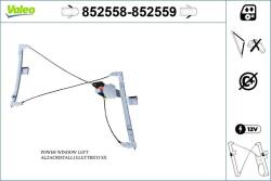 VALEO Mecanism actionare geam VALEO 852559 (852559)