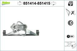 VALEO Mecanism actionare geam VALEO 851414 (851414)