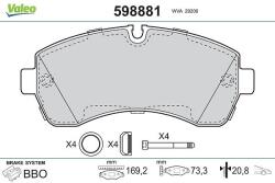 VALEO set placute frana, frana disc VALEO 598881 (598881)