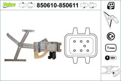 VALEO Mecanism actionare geam VALEO 850610 (850610)