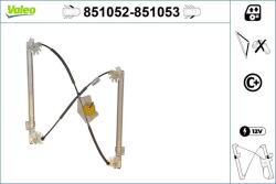 VALEO Mecanism actionare geam VALEO 851053 (851053)