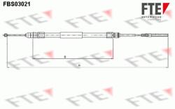 FTE Cablu, frana de parcare FTE 9250110 (9250110)