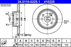 ATE Disc frana ATE 24.0110-0225.1 (24.0110-0225.1)