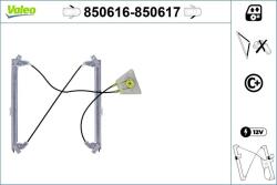VALEO Mecanism actionare geam VALEO 850617 (850617)