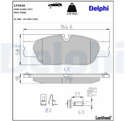 DELPHI set placute frana, frana disc DELPHI LP2020 (LP2020)