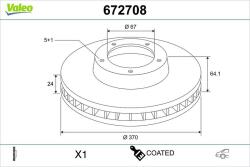 VALEO Disc frana VALEO 672708 (672708)